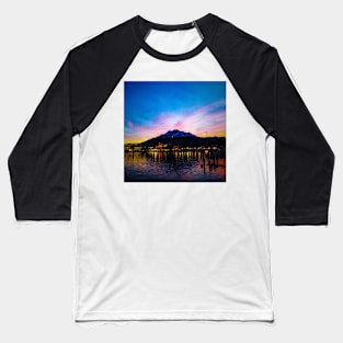 Colorful nighttime shot of Pilatus, Luzern Baseball T-Shirt